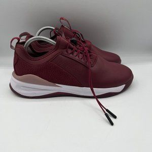 Clove Shoes Womens 10 Royal Maroon Sneakers Nurse Comfort Healthcare Bungee Lace
